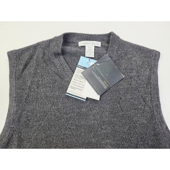 Geoffrey Beene Sz Medium Charcoal Gray Mens Extra Sofr Pullover Sweater Vest NWT - Picture 5 of 13